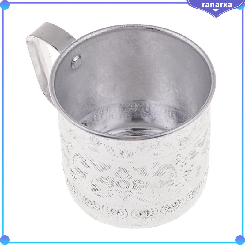 Cốc Uống Trà / Cà Phê / Trà Bằng Tay Màu Bạc 8cm X 8cm