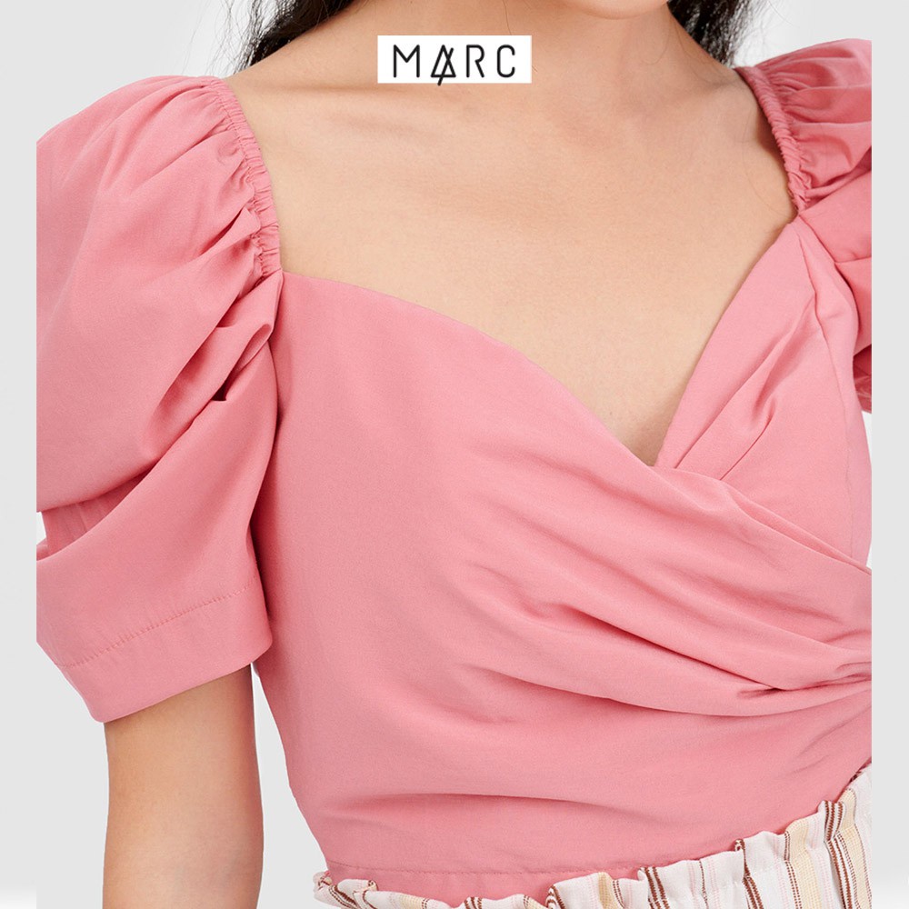 Áo nữ MARC FASHION crop smocking lưng cổ tim