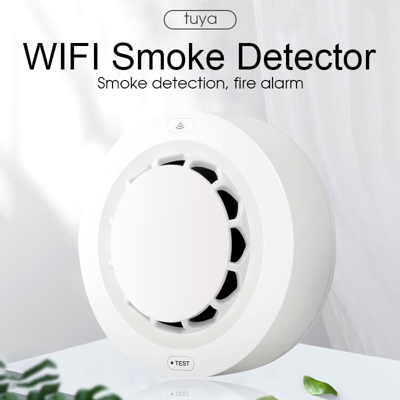 Cảm Biến Khói Thông Minh Aubess tuya Kết Nối Wifi