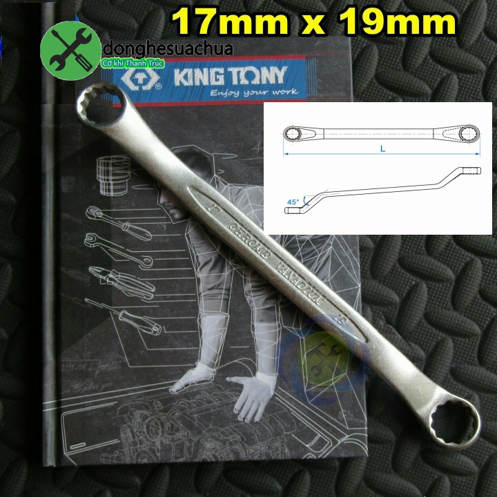 Cờ lê hai đầu tròng 17mm và 19mm Kingtony 19601719