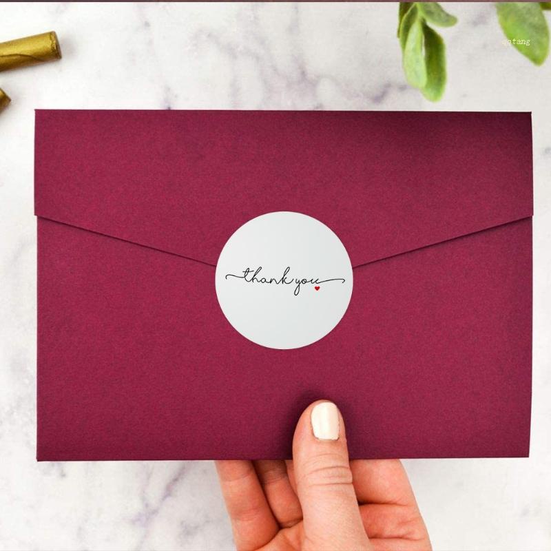 QQ Set 500 Nhãn Dán Tròn In Chữ Thank You Trang Trí Gói Quà