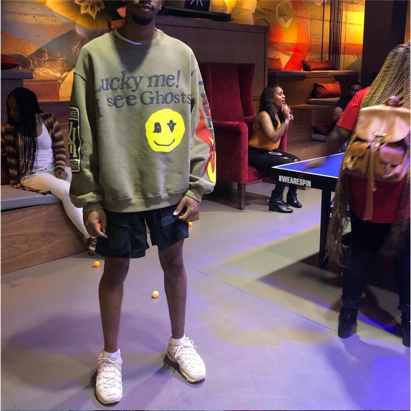 Lucky Me I see Ghosts Áo Hoodie Nỉ In Chữ Lucky Me Mùa Xuân 2022 Kích Thước Châu Á Cho Nam