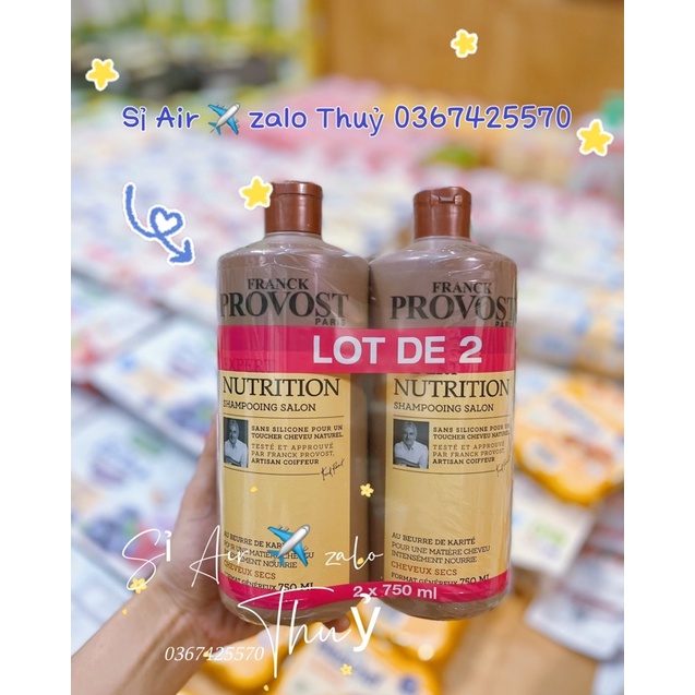 (Air ✈️ Pháp đủ bill )  DẦU GỘI - Xả  FRANCK PROVOST 750ml / chai