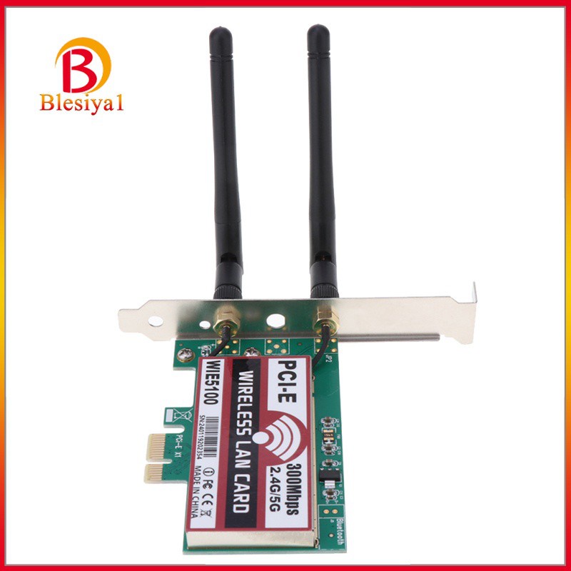 [BLESIYA1] 300Mbps WIFI WLAN Card PCI-E Network Card LAN Adapter for XP / 7/8/10