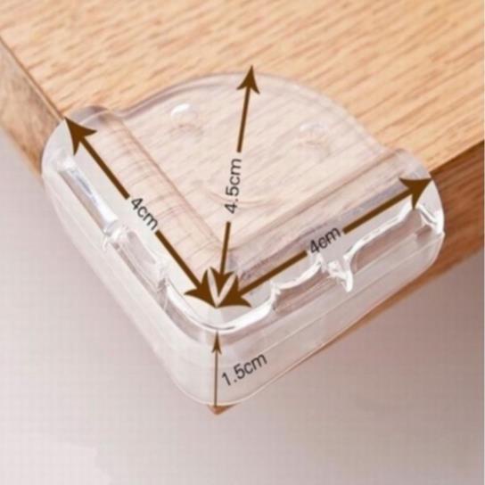 Bịt góc cạnh bàn, bọc góc bàn kính, cạnh tủ vuông bằng silicon an toàn cho trẻ em