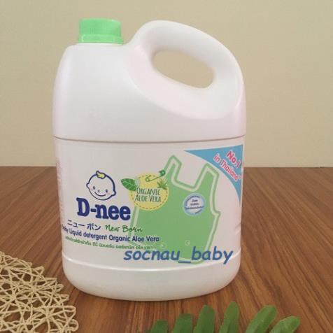 Nước giặt Dnee Thái Lan chai 3000 ML tem Đại thịnh - Xanh biển - giặt xả quần áo an toàn cho trẻ sơ sinh