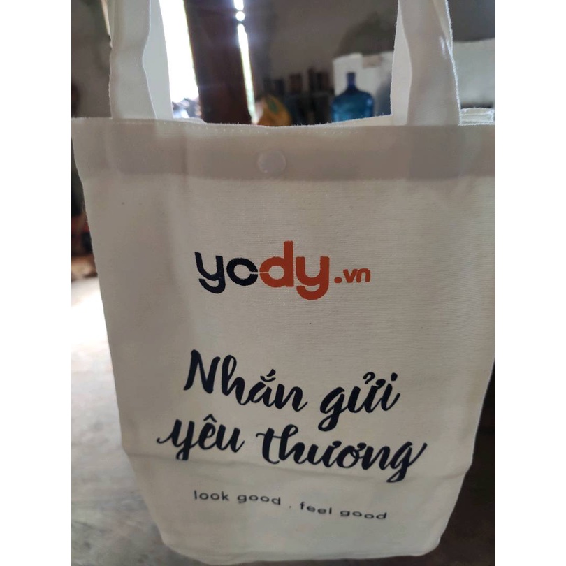 Túi Xách Vải Canvas Nam Nữ YODY, Túi Tote Cỡ Lớn Đeo Chéo Hàn Quốc ZTUI