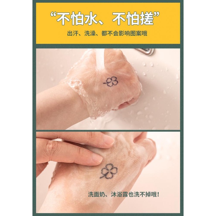 Tattoo inkaholic Hình Xăm Dán Họa Tiết Nước Ép 77 Dùng Một Lần Chống Nước Bán Vĩnh Viễn Dễ Thương