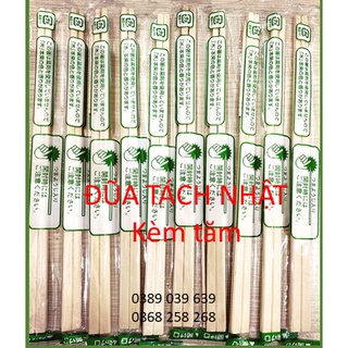 Đũa tách nhật đũa nhật dùng 1 lần(1bịt/100đôi) KÈM TĂM xuất khẩu Nhật