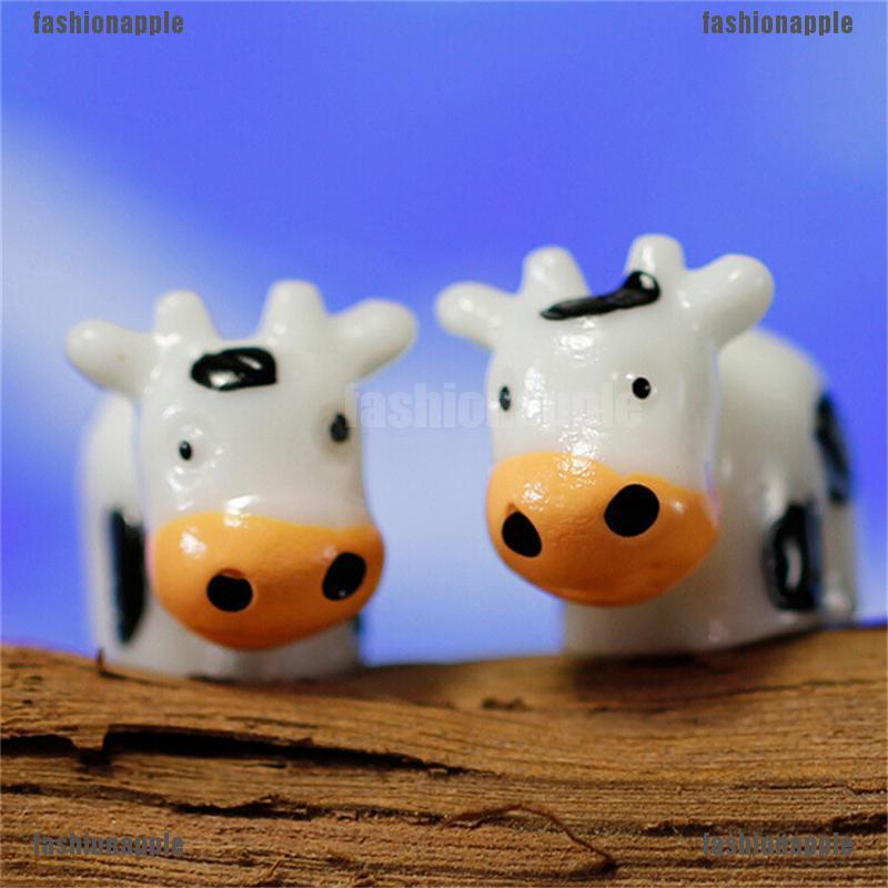 2 bò sữa đồ chơi trang trí tiểu cảnh