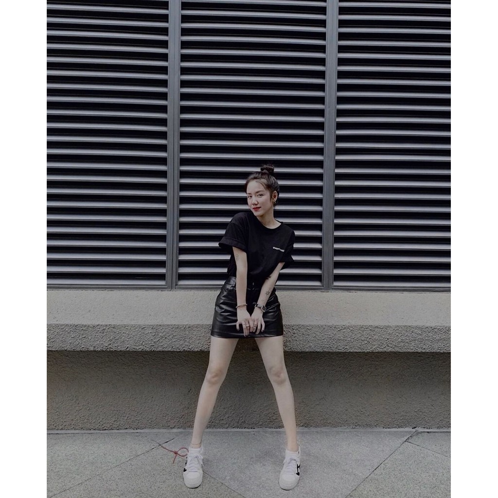 Áo thun nữ BLACKDOKI-HELVA NÉUE FW19 , áo phông basic dáng rộng tay lỡ chất cotton dày dặn M92 | BigBuy360 - bigbuy360.vn