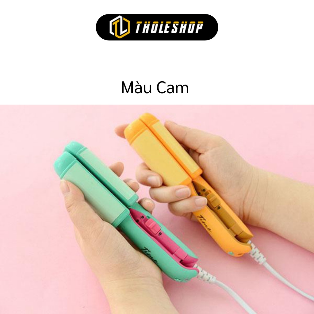 Máy uốn tóc mini - Máy Làm Tóc Mini Kemier 2 in 1 hình trái cây có cách nhiệt (uốn+ duỗi)  2872