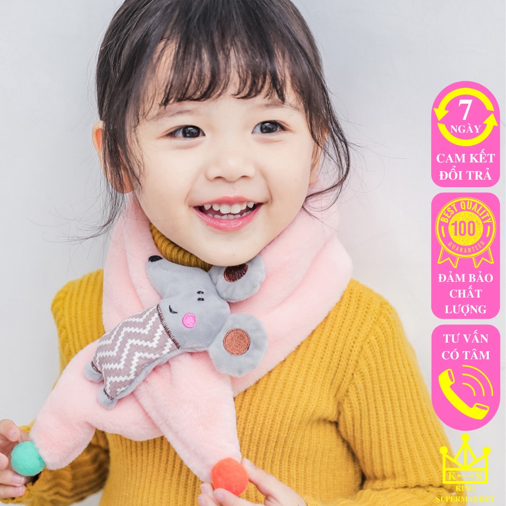 Khăn lông quàng cổ cho bé trai và gái Hình Chuột Ngộ Nghĩnh