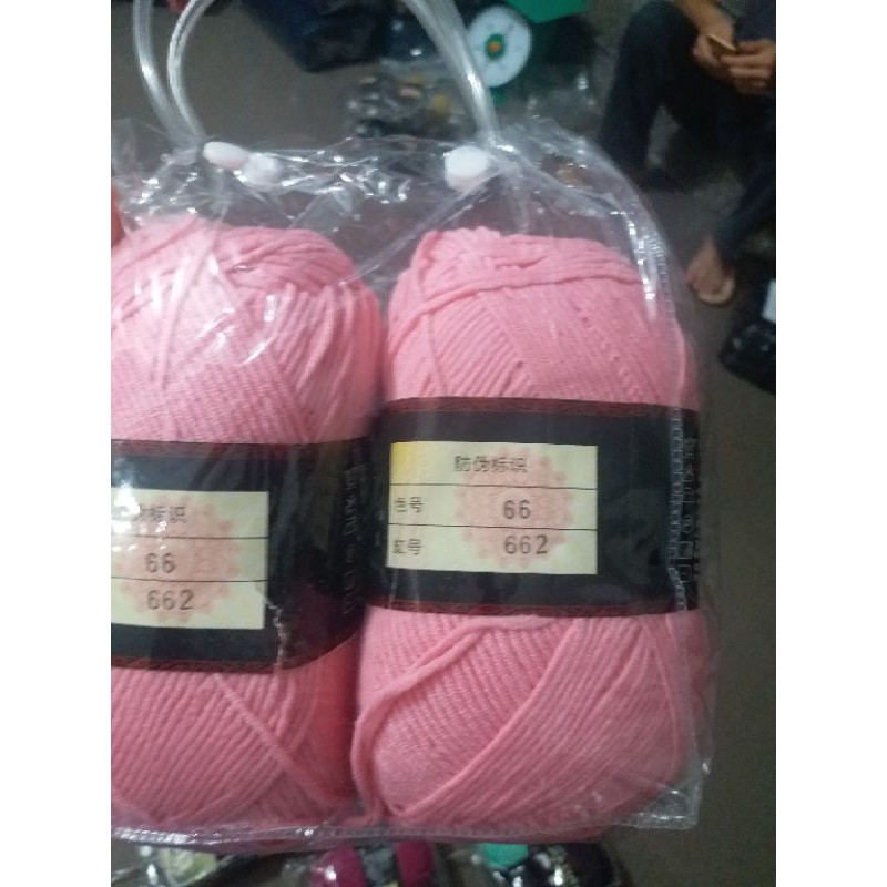 Len cotton milk 125g màu trắng 03  01 đen 02, full màu