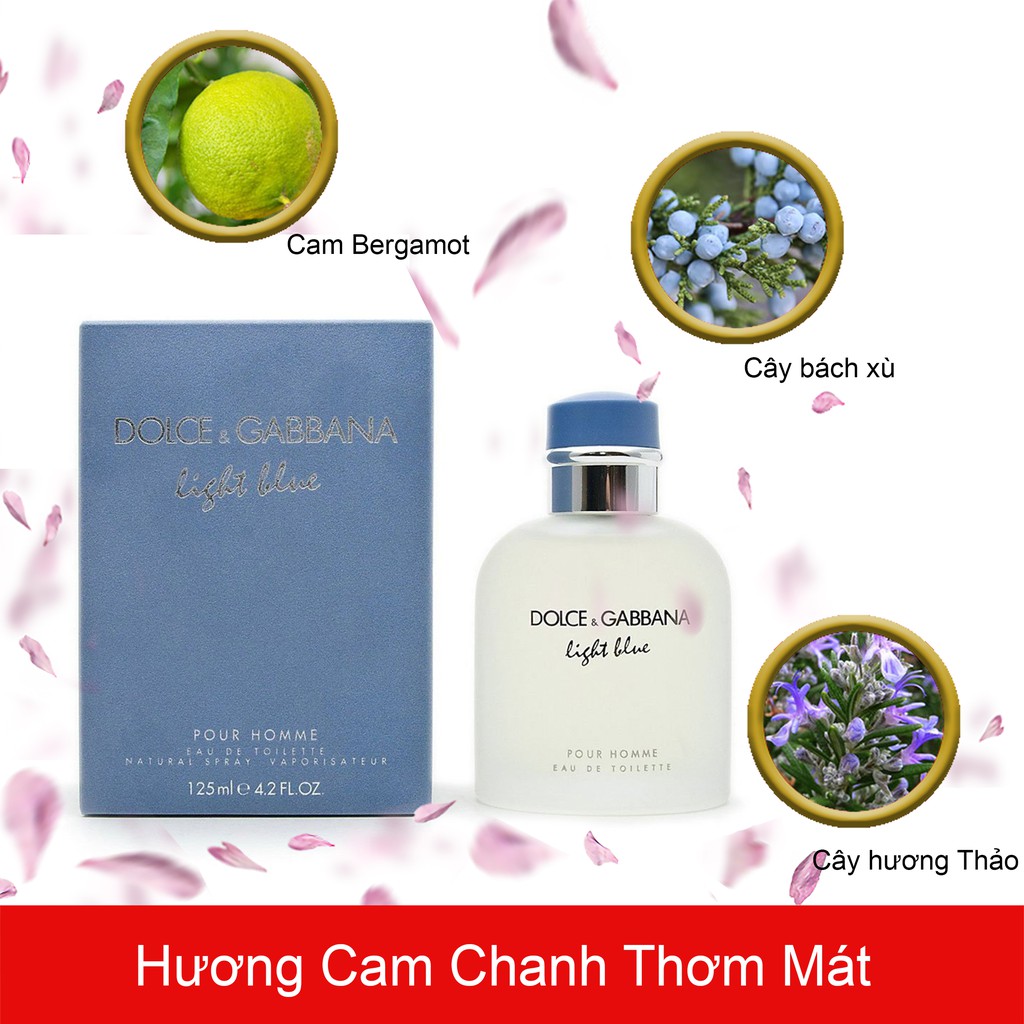 Nước Hoa Nam Dolce Gabbana Light Blue Eau Intense Pour Homme Chai 10ml