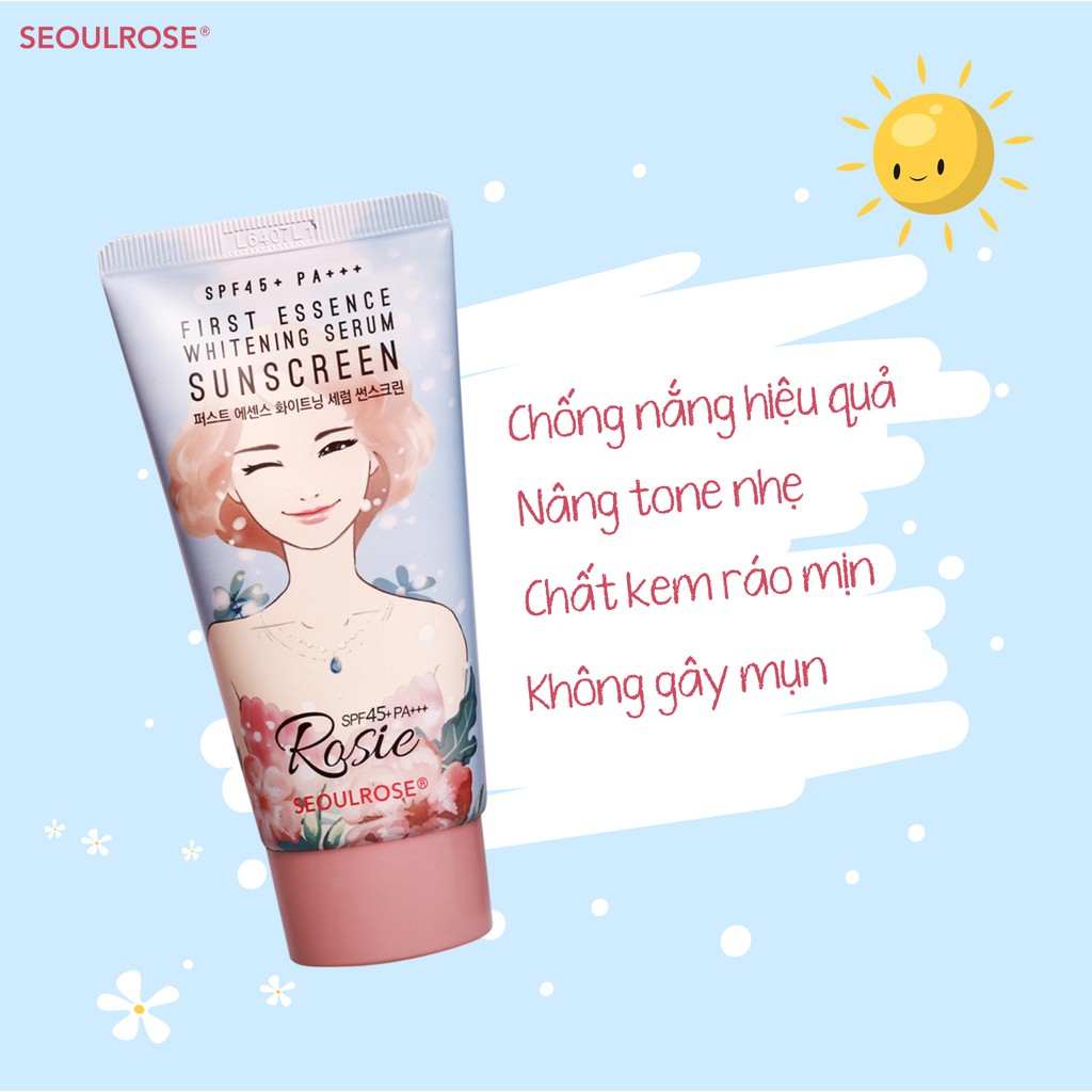 Kem chống nắng Rosie First Essence Whitening Serum Sunscreen nâng tone da