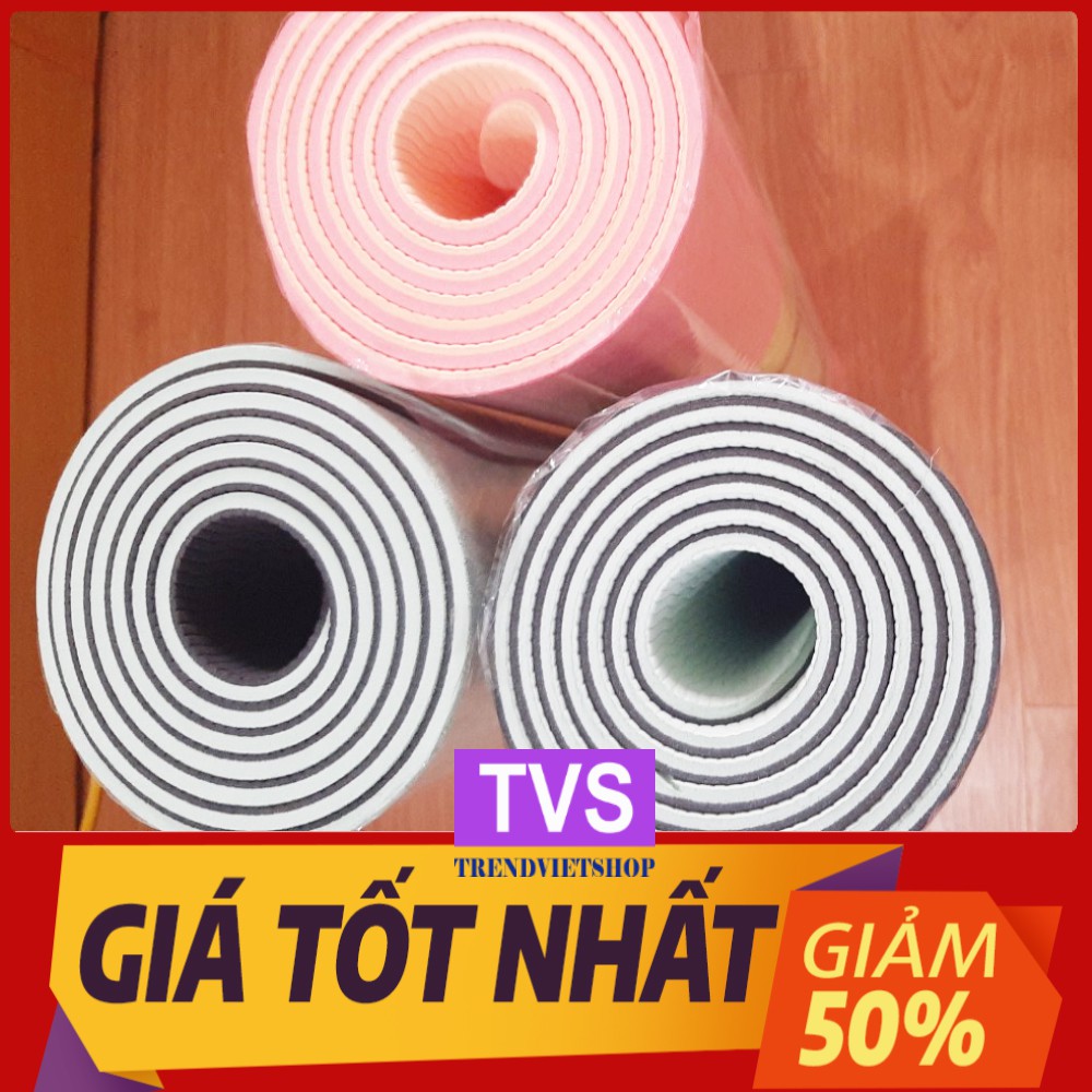 [FREESHIP CÓ VIDEO KÈM ẢNH THẬT] THẢM TẬP CAO SU NON YOGA MAT 2 LỚP CAO CẤP, THẨM TẬP YOGA SIÊU HỊN