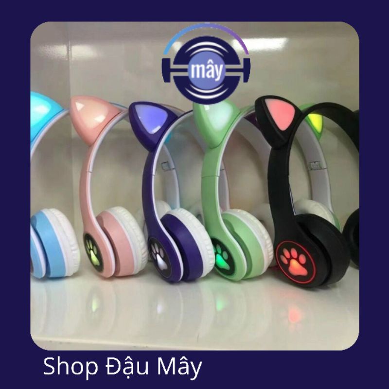 Tai Nghe Mèo Bluetooth , Headphone Tai Mèo Dễ Thương Có Mic,Âm Bass Mạnh Mẽ giá gốc tại xưởng