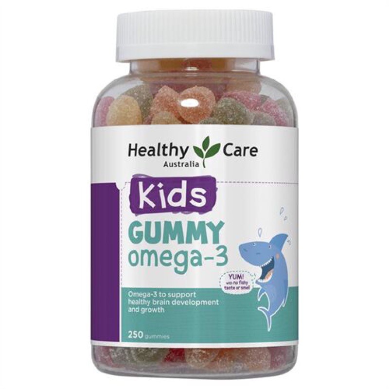 (Mẫu mới) - Kẹo dẻo bổ sung Omega 3 cho bé Healthy Care Delicious Gummy Omega 3 250 viên