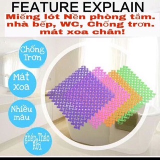 thảm nhà tắm đa nang còn Tím/