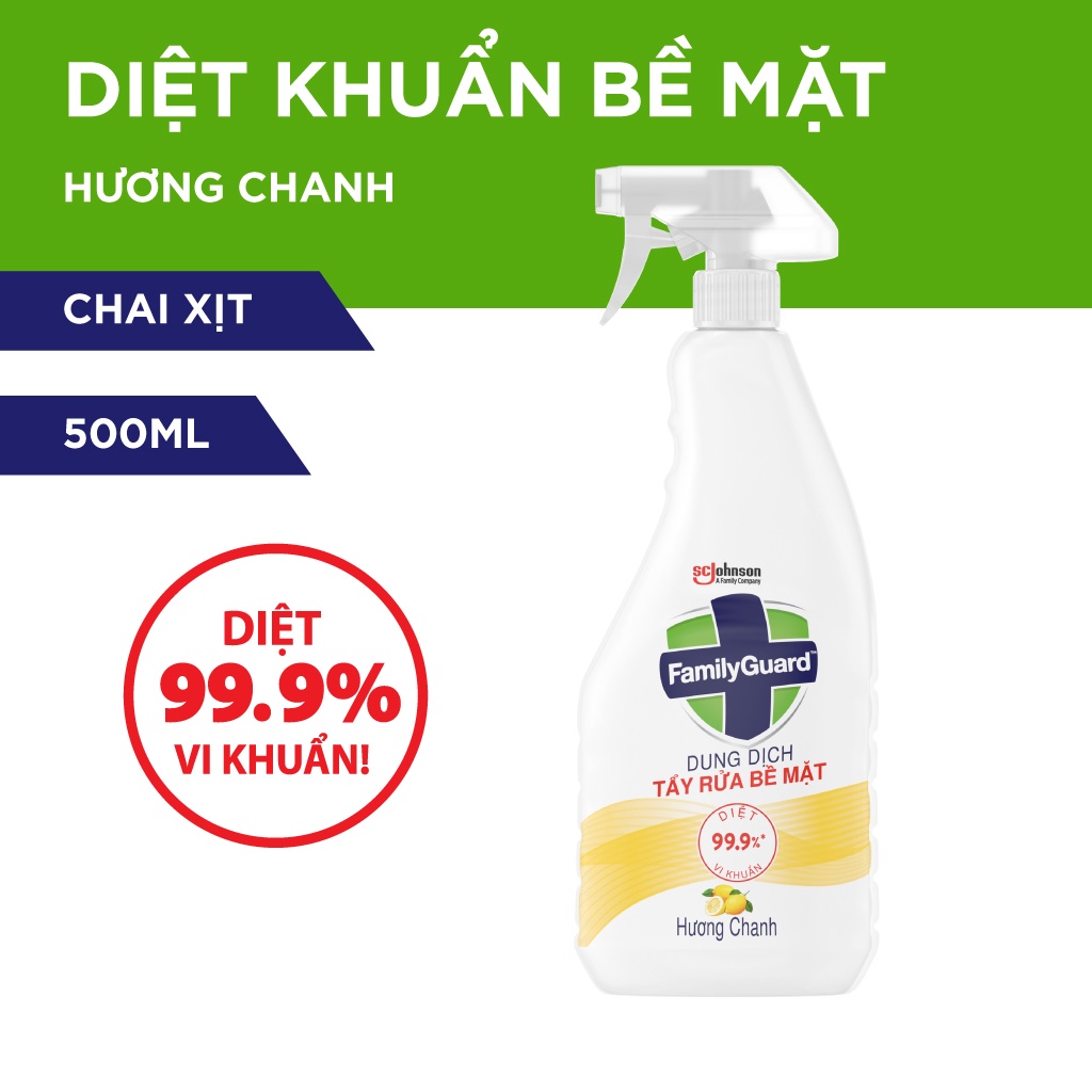 Dung Dịch Tẩy Rửa Bề Mặt Family Guard Hương Chanh ( 500ML / Chai )