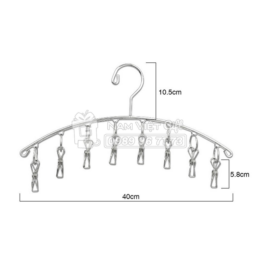 Móc Phơi Đồ Trẻ Em, Đồ Lót, Phụ Kiện Có 8 Kẹp