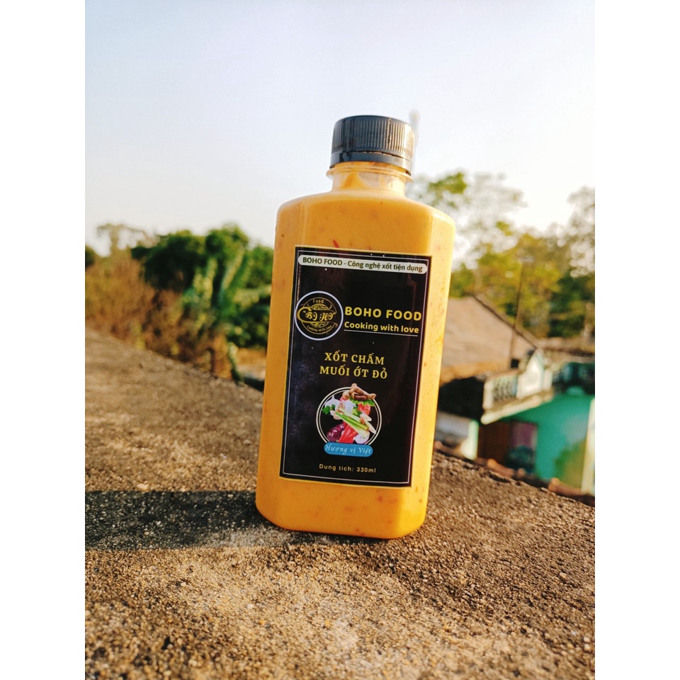 Nước chấm thịt nướng, sốt chấm hải sản, lẩu, đồ nướng, thịt nướng bbq, muối ớt đỏ, tiện dụng, BOHO Food, ớt, cay, 330ml | BigBuy360 - bigbuy360.vn