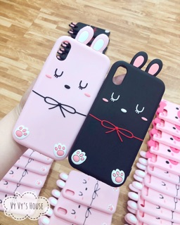 Ốp silicon tai thỏ cute