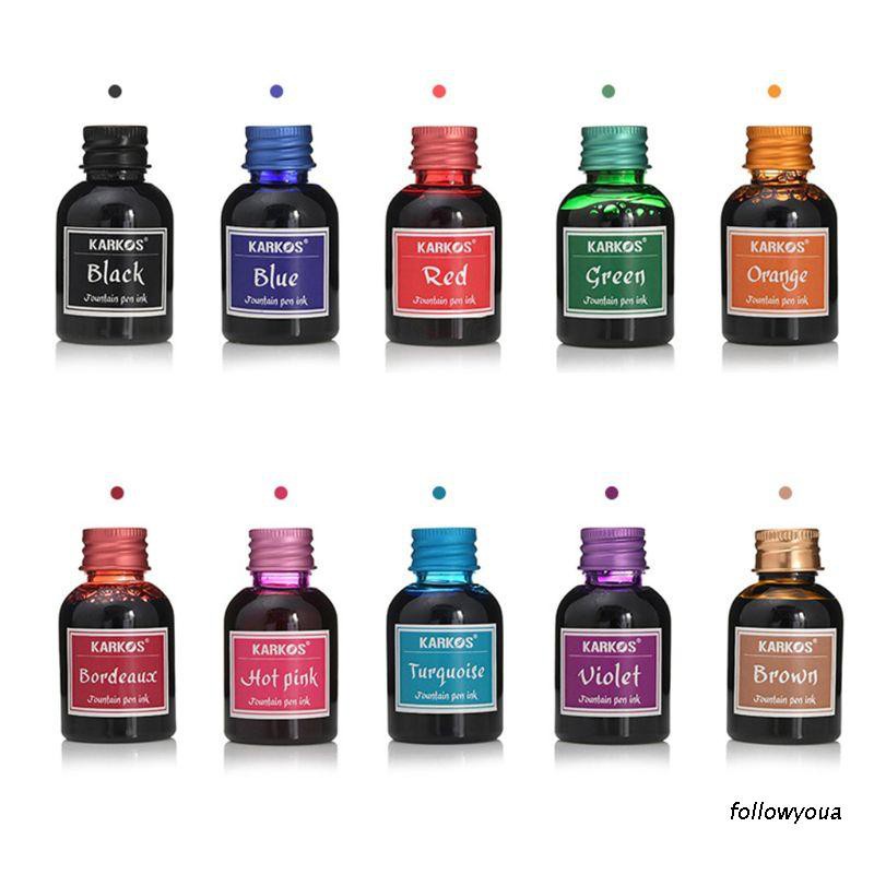 Lọ mực màu trơn 30ml có thể bơm mực cho văn phòng/ trường học