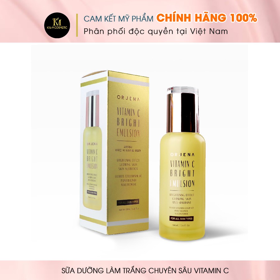 [ Mã OR843 ] SỮA DƯỠNG LÀM TRẮNG CHUYÊN SÂU VITAMIN C - VITAMIN C BRIGHT EMULSION ORJENA 100 ml