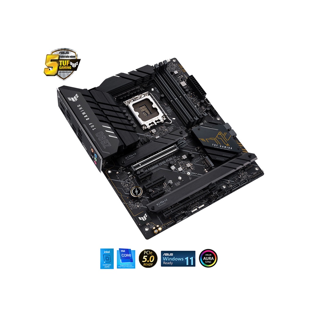 Mainboard ASUS TUF GAMING Z690PLUS D4 (Intel Z690, Socket 1700, ATX, 4 khe RAM DDR4)