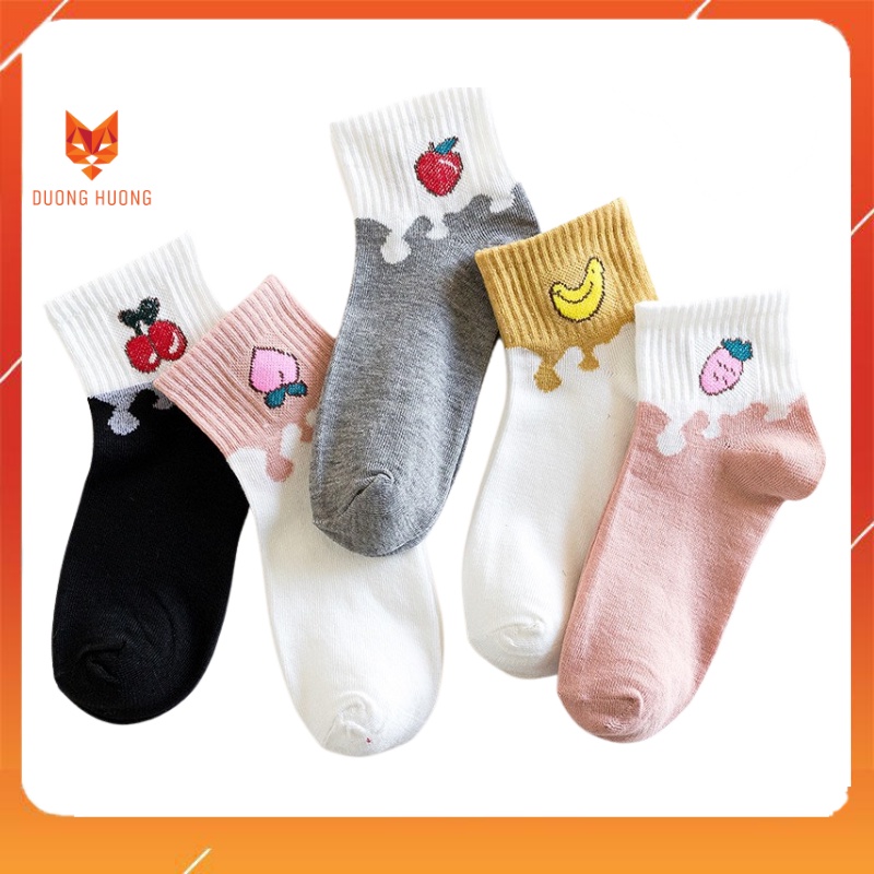 Tất hoa quả nhiều màu