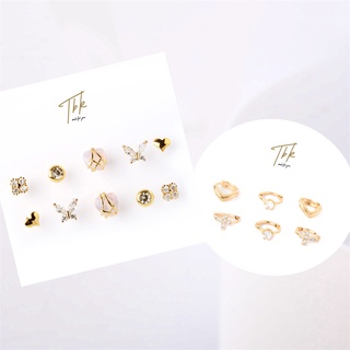 Set 3 Đôi Bông Tai Mạ Vàng 18k 149e