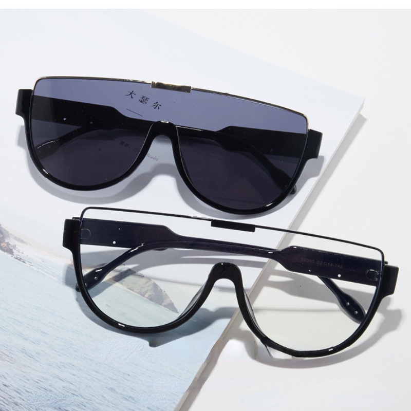 (YUZHU) Kính Chống Nắng Nửa Gọng Ngoại Cỡ Chống Ánh Sáng Xanh Thời Trang Phương Tây