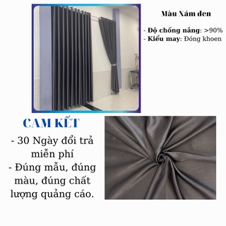 Rèm cửa chống nắng màu xám đen, dùng làm rèm cửa chính, rèm cửa sổ, shop remcuamia