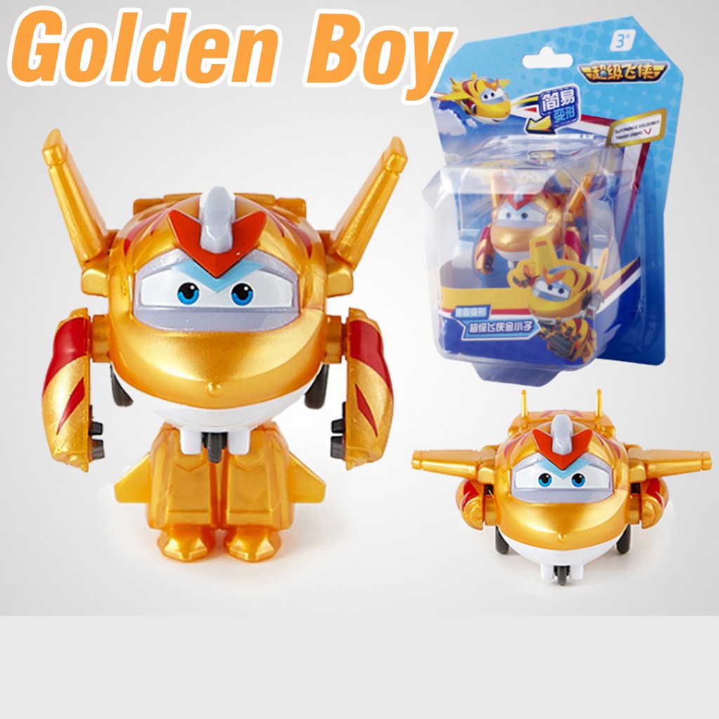 Super wings đội bay siêu đẳng mô hình nhân vật Goldenboy tốc độ bằng nhựa cao cấp