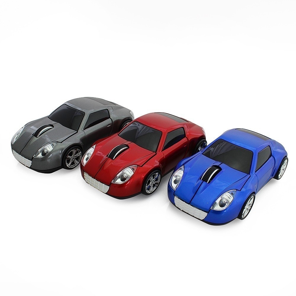 Chuột Quang Không Dây Mini 1600dpi Hình Xe Hơi 3D Mới USB