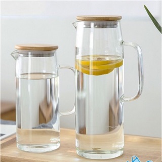 Bình thuỷ tinh nắp tre 1 lít