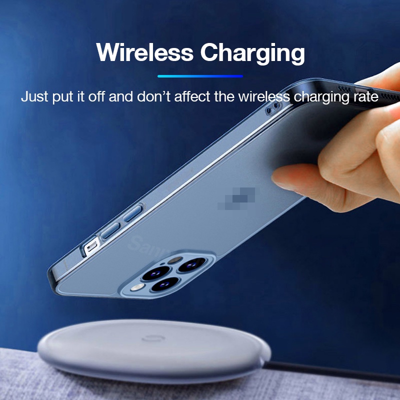 Ốp điện thoại mặt kính nhám trong suốt bảo vệ camera chống sốc thích hợp cho iPhone 13 mini 11 12 13 pro max