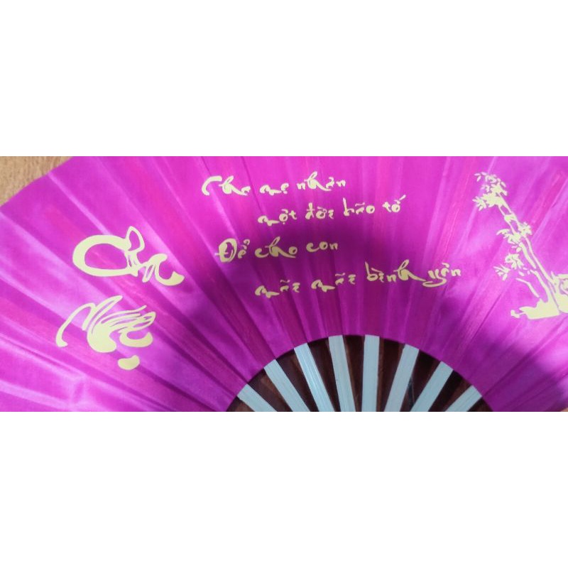 Quạt Vải Thư Pháp Siêu Bền Siêu Mát Dài 25-30cm