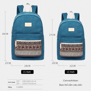 Balo thổ cẩm CanvasArtisan (Chính hãng)