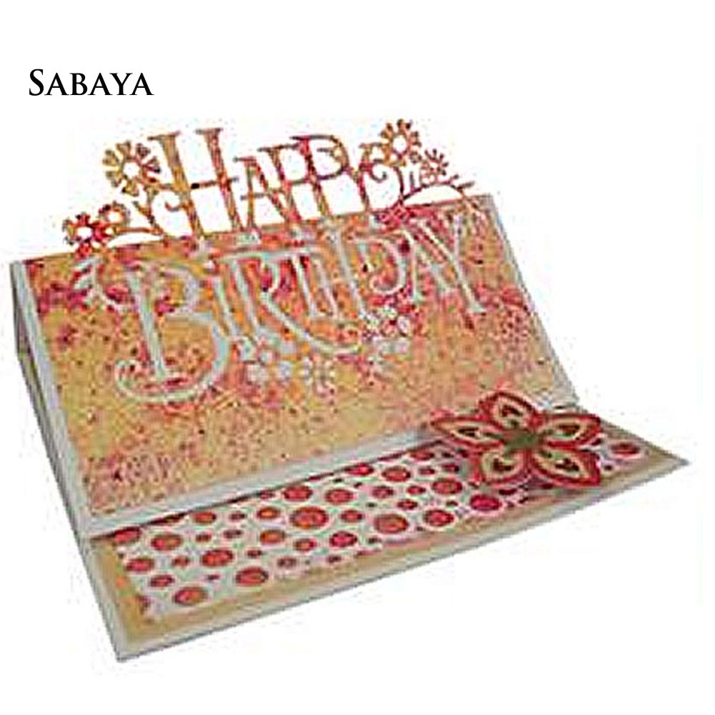 Khuôn cắt giấy họa tiết Happy Birthday bằng thép carbon đẹp mắt