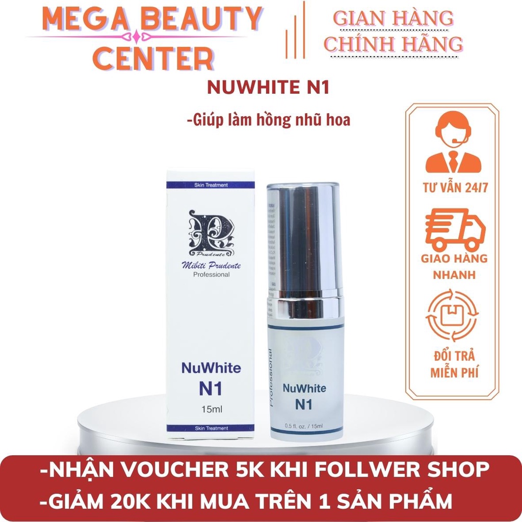 Kem Làm Hồng Nhũ Hoa - Mibiti Prudente Nuwhite N1 15ml CHÍNH HÃNG | BigBuy360 - bigbuy360.vn