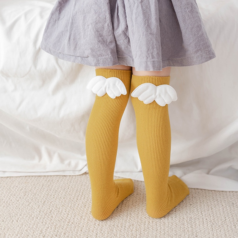 Vớ cotton dài mềm mại có cánh cho bé gái từ 1-8 tuổi