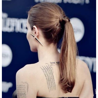 Hình xăm dán chữ kí lời cầu nguyện mai mắn 10x6cm