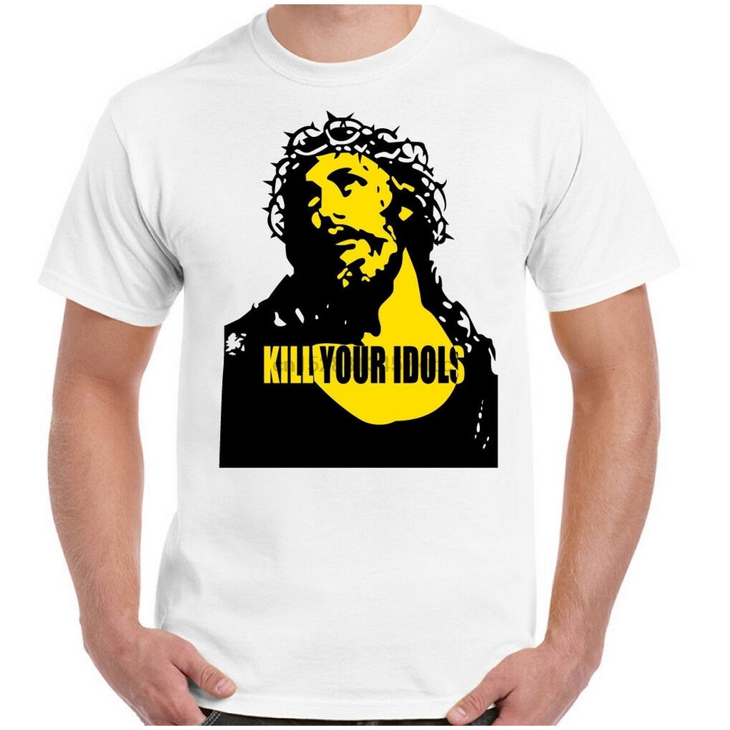 100% Cotton Như Worn Bởi Axl Rose Kill Your Idols Hoa Hồng Freddie Mercury Graphic Retro Áo Thun Siz