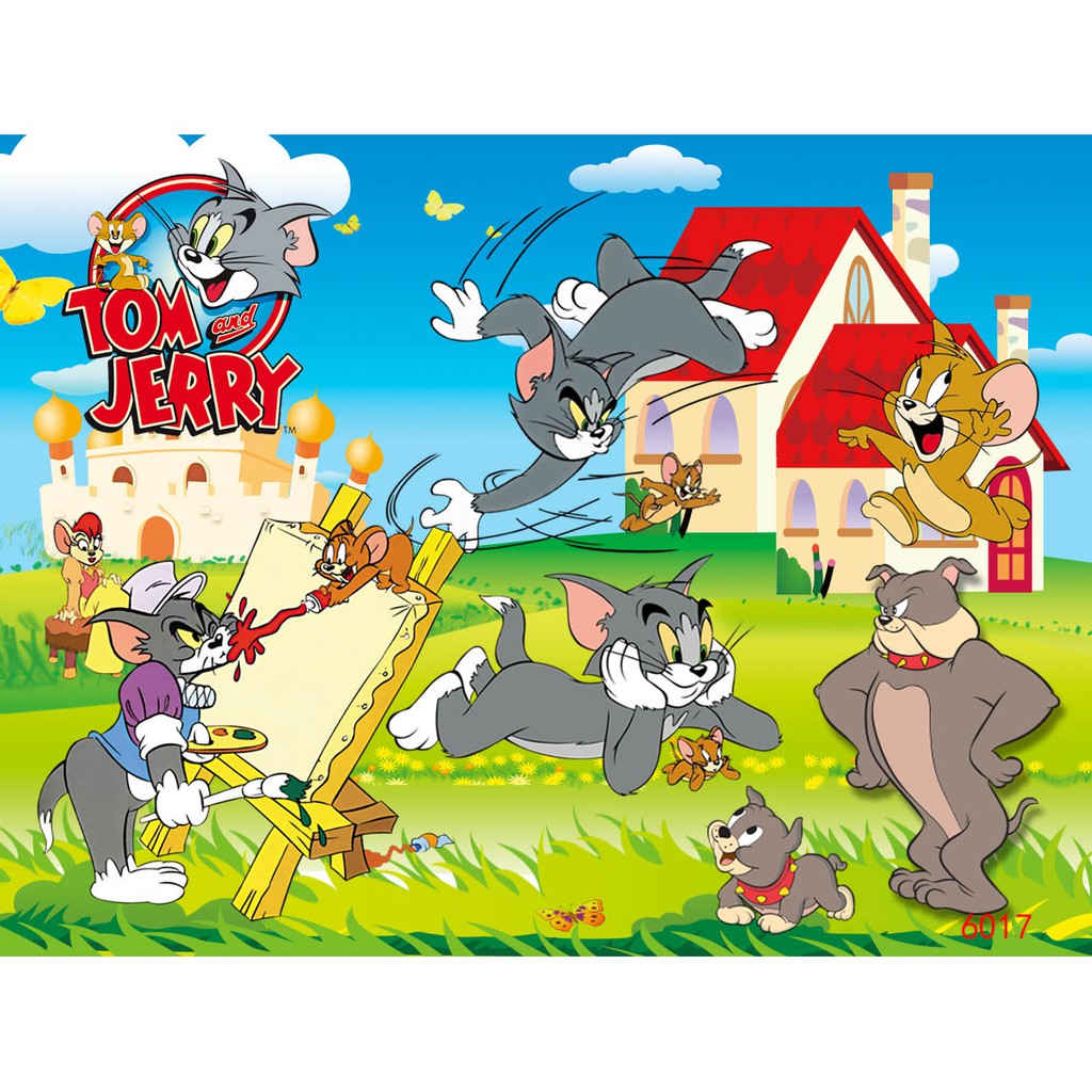 Tranh Xếp Hình Tom Và Jerry 16 40 60 100 200 Mảnh Bằng Gỗ Ghép Hình