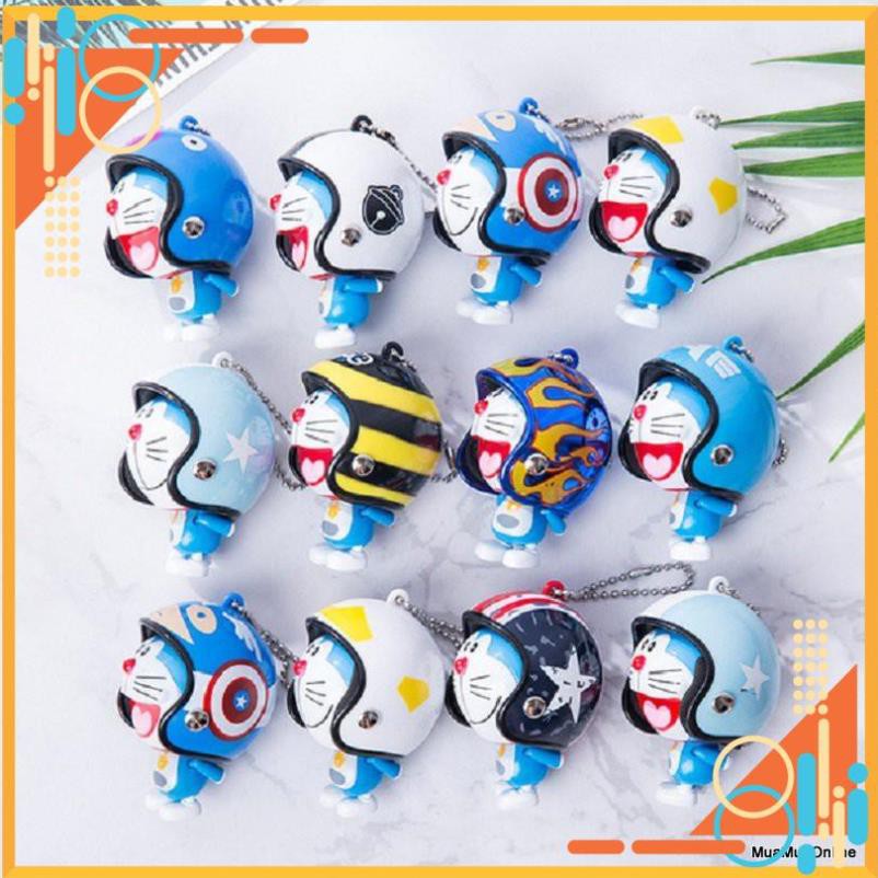 🎯XẢ LỖ🎯 Móc Khóa Hình Doremon Đội Nón Bảo Hiểm Siêu Dễ Thương