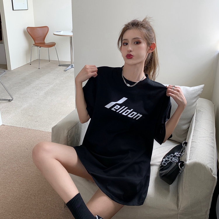 Áo Thun Ngắn Tay In Chữ Nhiều Màu Cho Nữ