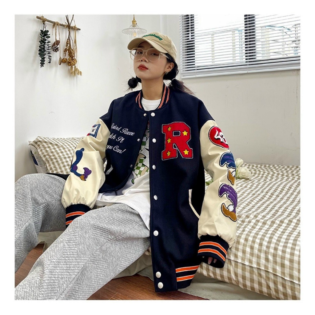 ÁO KHOÁC BÓNG CHÀY VẢI NỈ NGOẠI R PHỐI TAY DÙ CỰC CHẤT. FORM RỘNG &lt; 70KG NAM NỮ MẶC THOẢI MÁI.